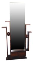 French Art Deco Asymmetrical Cheval Mirror