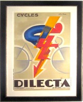 French Art Deco CYCLES DILECTA Poster by Georges Favre