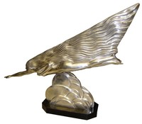French Art Deco Bronze Sculpture THE COMET by Guiraud-Riviere