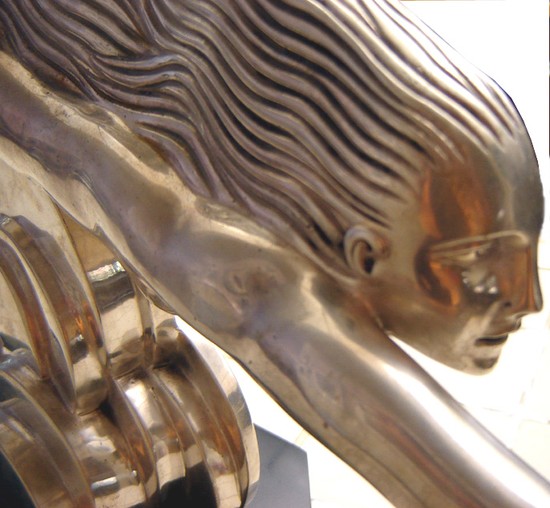 French Art Deco Bronze Sculpture THE COMET by Guiraud-Riviere