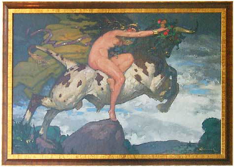 Europa and Bull Painting