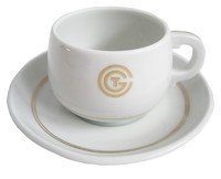 Jean Luce French Art Deco Dermitasse Cup and Saucer for the Steamship Normandie