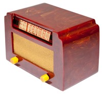 DeWald  American Art Deco Catalin Red A-502 Radio