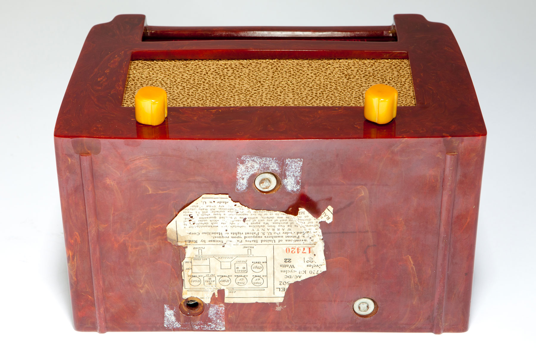 DeWald American Art Deco Catalin Red A-502 Radio