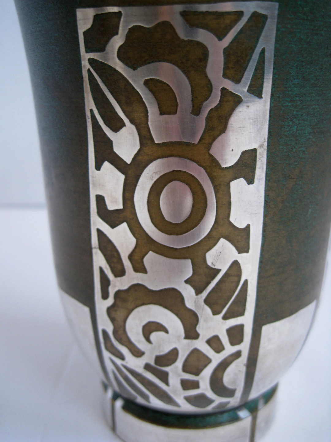 French Art Deco Dinanderie Vase by Luc Lanel
