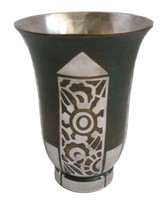 French Art Deco Dinanderie Vase by Luc Lanel