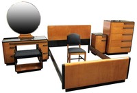 Donald Deskey American Art Deco Bedroom Set for Kroehler