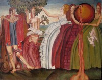 A French Art Deco Painting in the Style of Jean Dupas