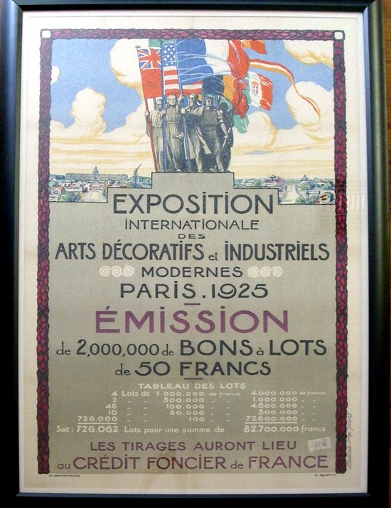 1925 Paris Exposition Graphic Art & Poster Collection - 10 Works Includes the Very Rare Blue Bonfils Poster