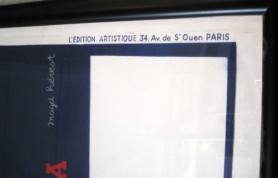 Rare French Art Deco Paris 1937 Exposition Internationale Poster by Magd Herest La Tour de France de la Lumiere