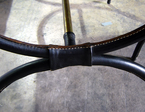 Jacques Adnet French Art Deco Leather Wrapped Desk & Chair