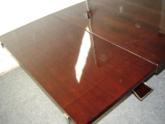 French Art Deco Glass Circles Palissandre Dining Table