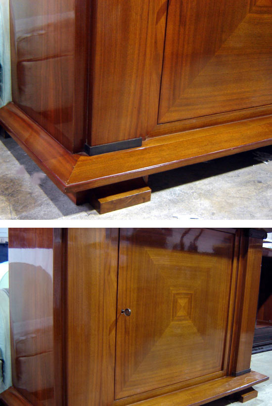 Jacques Adnet French Art Deco Walnut Bar