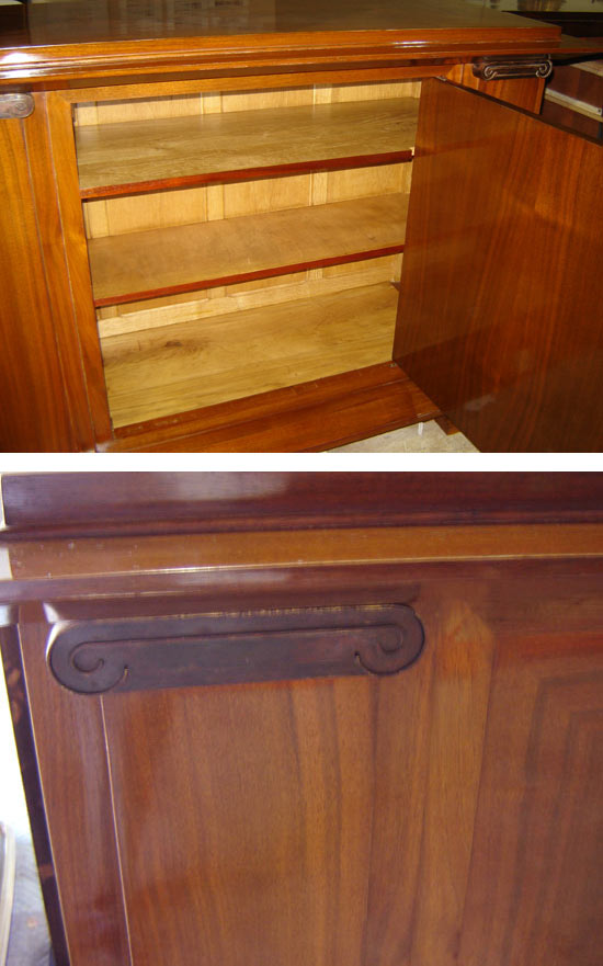 Jacques Adnet French Art Deco Walnut Bar