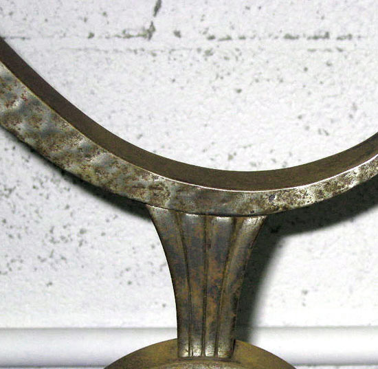 Large Raymond Subes Wrought Iron and Marble Console