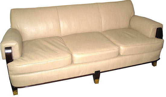 Jules Leleu French Art Deco Sofa & Two Armchairs