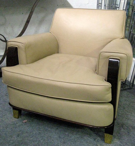 Jules Leleu French Art Deco Sofa & Two Armchairs