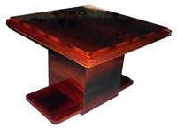 Art Deco Rosewood and Mahogany Center/Dining Table