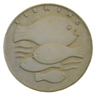Charles Dodson American Art Deco Fishing Wall Sculpture