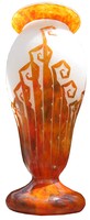 Charles Schneider French Art Deco CHARDER FOUGERES Cameo Glass Vase