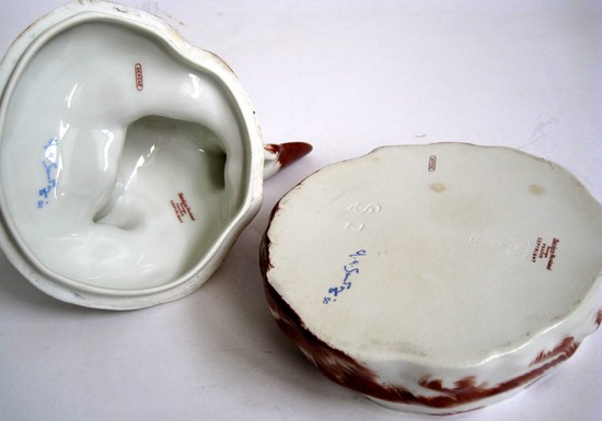 French Art Deco Set of Three Sandoz Fox Boxes for Haviland