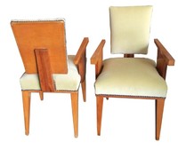 Pair of French Art Deco Arm Chairs by Andre Sornay