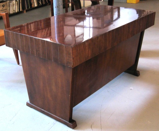 French Art Deco Mahogany Desk