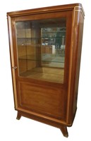 French Art Deco Striped Mahogany Vitrine
