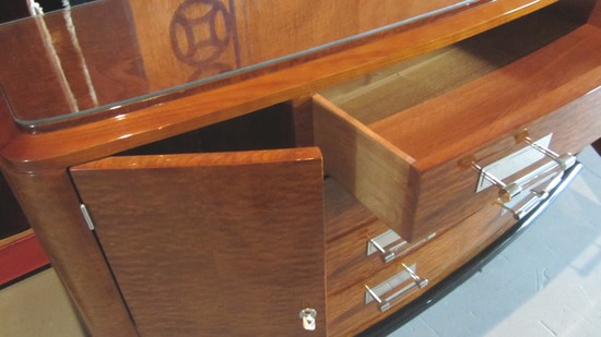 French Art Deco Rosewood Sideboard Buffet