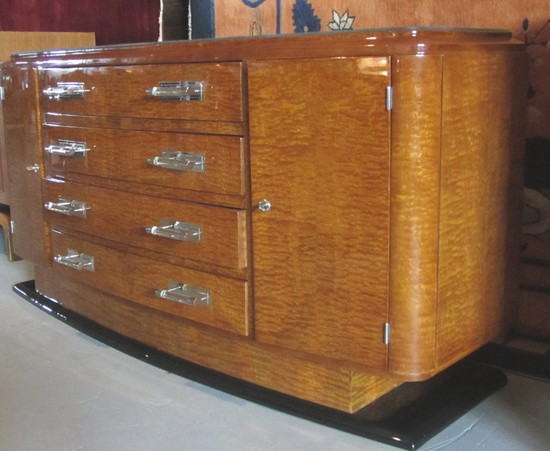 French Art Deco Rosewood Sideboard Buffet