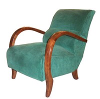 Pair Of Green Mohair Chairs