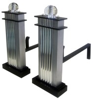 American Art Deco Skyscraper Andirons