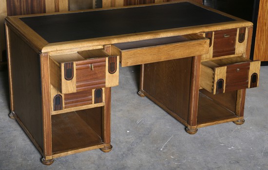 Maurice Dufrene French Art Deco 1925 Paris Exposition Three Piece Desk Set