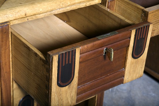 Maurice Dufrene French Art Deco 1925 Paris Exposition Three Piece Desk Set