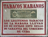 Cuban Tobaccos Vintage Sign 1940’s