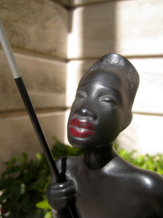 Austrian Art Deco Ceramic Female Warrior Figure