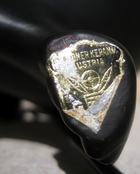 Austrian Art Deco Ceramic Female Warrior Figure