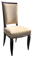 Six Jules Leleu French Art Deco Dining Chairs