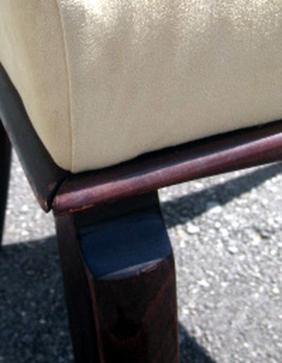 Six Jules Leleu French Art Deco Dining Chairs