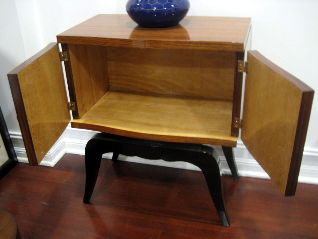 French Art Deco Rosewood Two Door Bar Cabinet