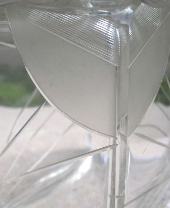 French Art Deco Crystal Decanter with Geometric Design