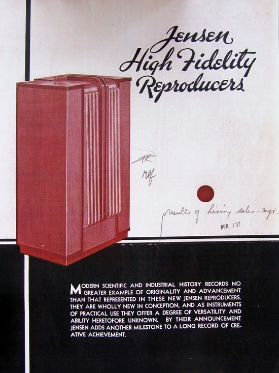 Jensen American Art Deco Imperial Reproducer Speaker