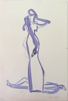 He Done Her Wrong!  Watercolor by Jerry Roth