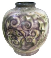 Austrian Art Deco Geometric Keramos Vase