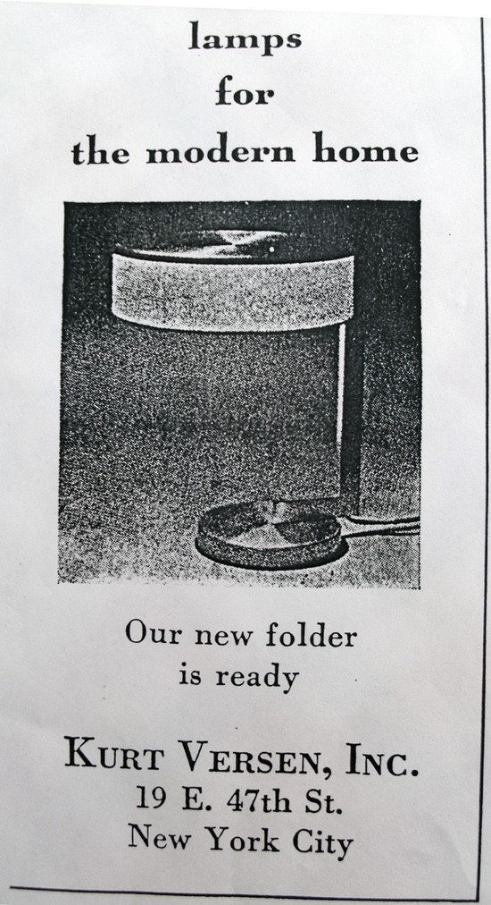 Rare KURT VERSEN American Art Deco Table Lamp
