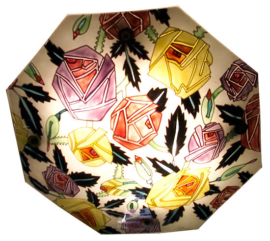Maxonade Art Deco Roses Ceiling Light