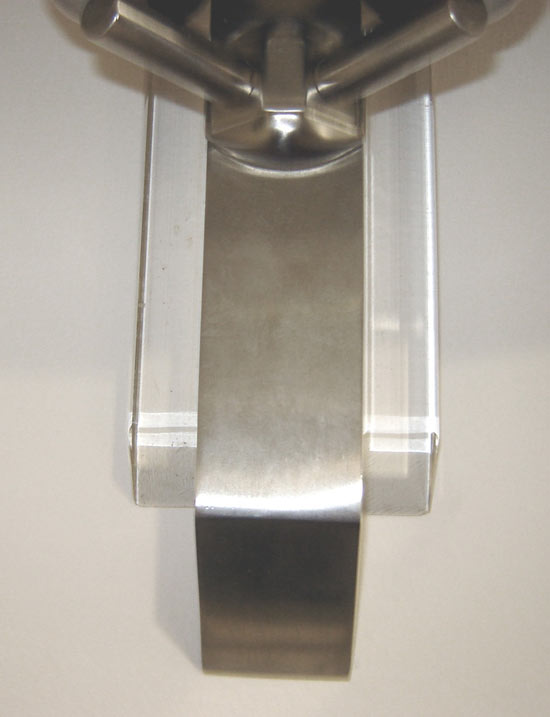 Pair French Art Deco Lucite and Nickel Sconces