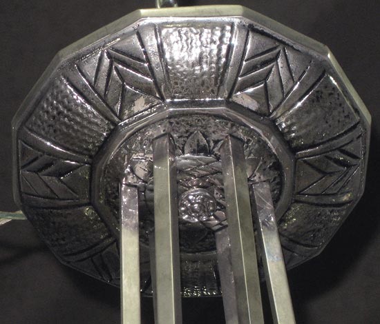 Six Arm Opalescent Shade Chandelier