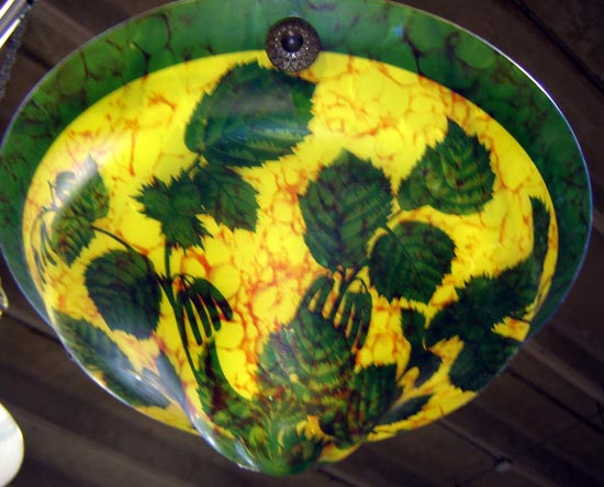 Czech Cameo Glass Ceiling Light