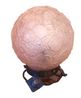 French Art Deco Pink Ball Light